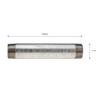 Rohrdoppelnippel verzinkt 1 1/4" 400mm