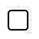 Quadratrohr aus Stahl S235JRH 15x15 - 120x120mm